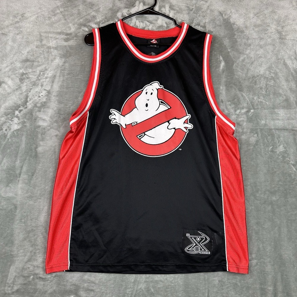 Ghostbusters Basketball Jersey Men's XL Black Red Logo Officially Licensed